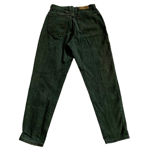 Vintage Lee Riders Overdyed High Waisted Jeans 8 Pet Mom Relaxed Leg Dark Teal - Picture 1 of 8